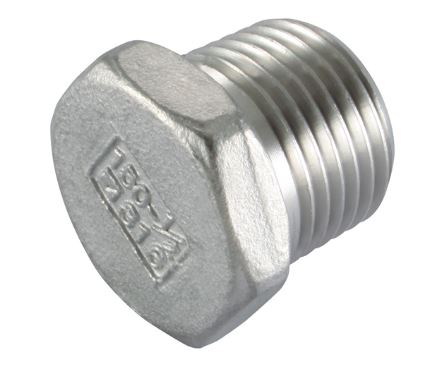 PLUG STAINLESS STEEL 6-SIDE 1/2" male BSP STAINLESS STEEL AISI 316 PLUG HP-12