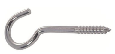 STAINLESS STEEL SCREW HOOK 5.2x80mm 54622.052.080