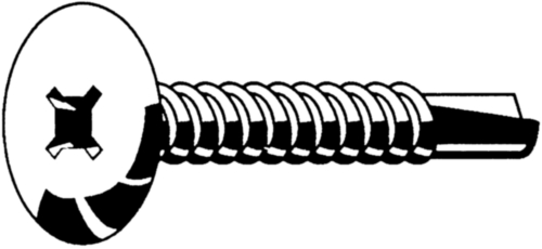 SELF-ASSEMBLED SCREW PBK SR2 ELVZ 4.8x19 HEAD DIAM. = 15mm