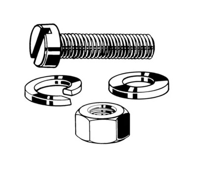 ASS. METAL SCREW+NUTS+WASHERS 18T69 SPRING WASHERS M1.6-2-2.5-3-4-5