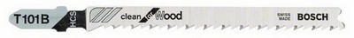 KRT a 5st BOSCH T101 B DECOUPEERZAAGBLAD 'Clean soft Wood' 100mm 2608630030