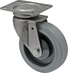 STAINLESS STEEL SWIVEL WHEEL D=125mm JXPF 1252 7000 /B + BRAKE