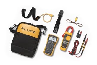 FLUKE MULTIMETER+CURRENT Clamp 116/323 KIT + TEMP. SENSOR 80BK + TAS C-115