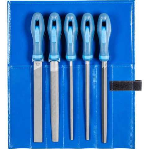 FILE SET SEMI-SWEET CHAPTER 2 8"-200mm WITH HANDLE (THREE, SQUARE, SEMI-ROUND AND ROUND)