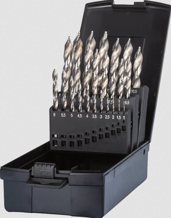 DRILL SET HSS D338 1-13X0.5mm GROUND 19.139.1300 WITH STEP POINT 25-PIECE