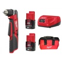 MILWAUKEE COMPACT ANGLE SCREWDRIVER RAD-202B + 2 BATTERIES 2.0AH + CHARGER C12C + BAG