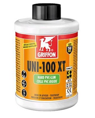 FLES GRIFFON UNI-100XT HARD-PVC LIJM 1,0Ltr. 6300225