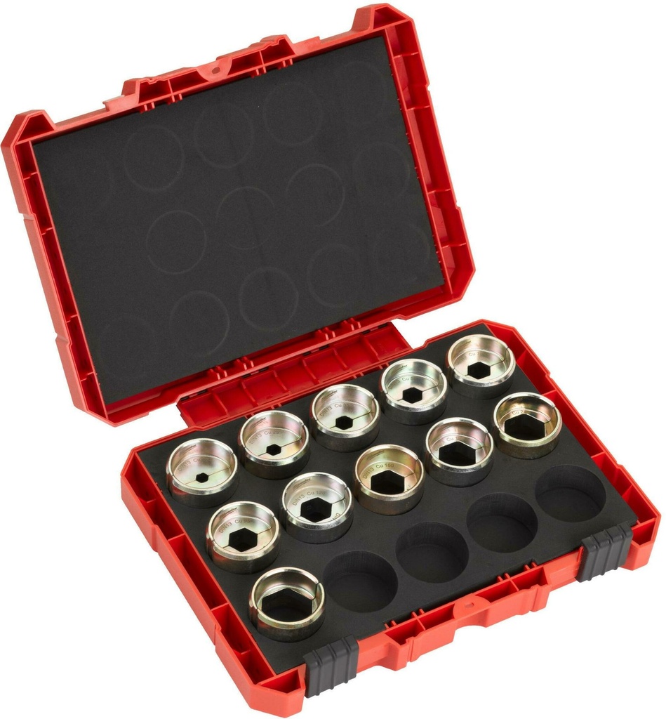 MILWAUKEE PRESS MOLD SET DIN13Cu 16-300mm² (11-piece) IN CASE 4932472000