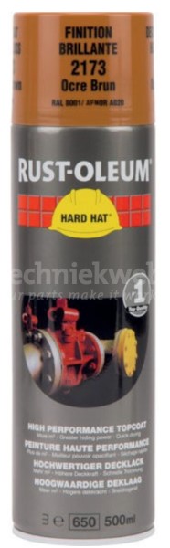 SPUITBUS RUST-OLEUM HARD HAT 2173 DEKLAAG OKERBRUIN RAL 8001