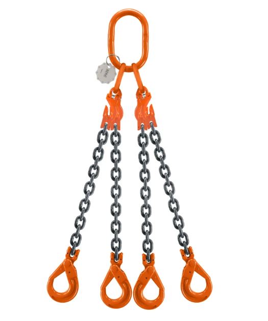 KETTING VIERSPRONG 10mm 8,4T 5MTR MET INKORTKLAUW EN VEILIGHEIDSHAAK RMA-RDG-RCS-5M