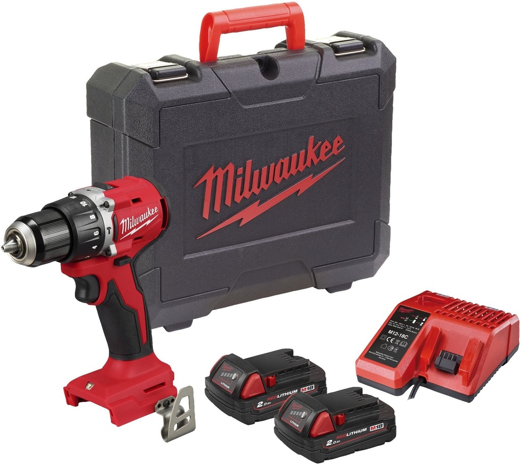 MILWAUKEE M18™ M18 BLPDRC-202C COMPACTE KOOLBORSTELLOZE ACCU KLOPBOORMACHINE 4933492822