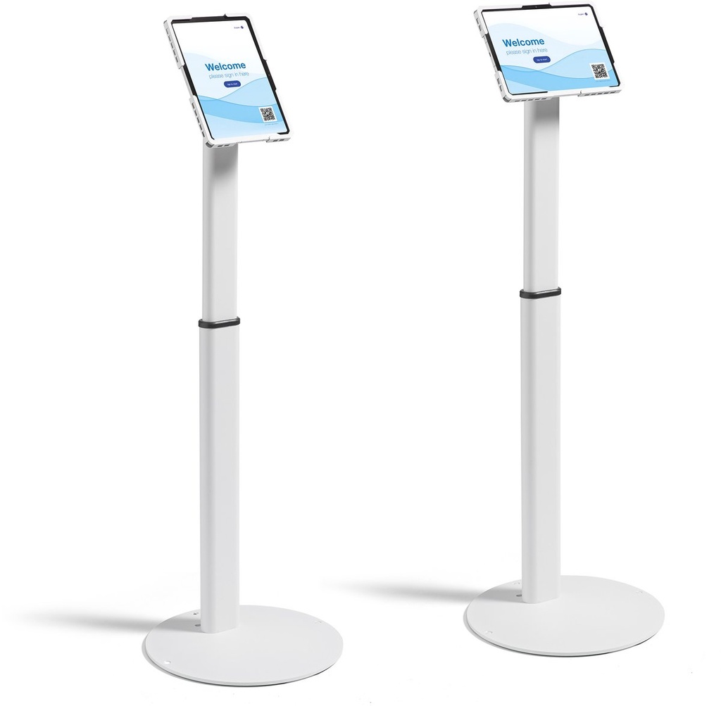 UNIVERSELE VERSTELBARE TABLET VLOERSTANDAARD, GESCHIKT VOOR TABLETS 10 TOT 13INCH WIT
