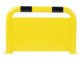 AANRIJDBEVEILIGING 1000X600mm MET VOETPLAAT - GEEL/ZWART 150.K03C5
