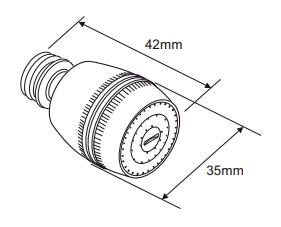 [976000375] RADA DOUCHEKOP MET KOGELKOP 872 1/2"BU 1.0.000.63.3
