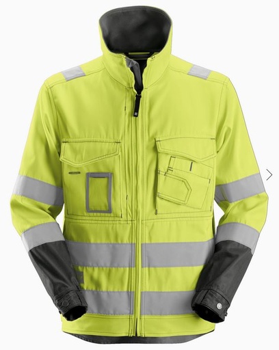 [149000160] WORK JACKET UNINSULATED HIGH-VISIBILITY KL3 1633-6674 YELLOW/GREY SIZE: XL