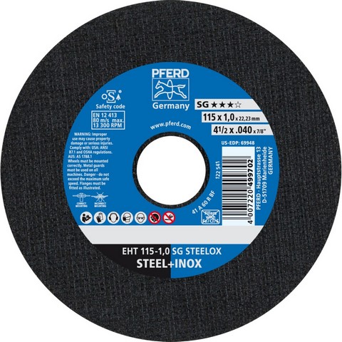 [157000025] CUTTING DISC EHT 115-1.0 A60R SG-INOX (GRAY) (+++) (25) 61340412 / 499702