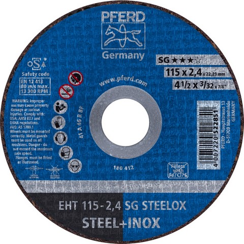 [157000030] DOORSLIJPSCHIJF EHT 115-2,4 A46R SG-INOX (GRIJS) (+++) (25) 61340432/ 522851
