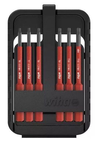 [166001020] WIHA SLIMBIT ELECTRIC SET 7-dlg. IN FLEX.BOX TORX 43154