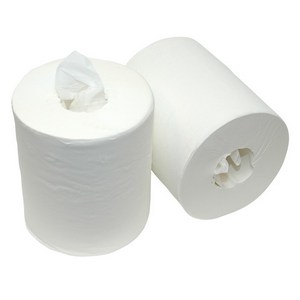 [192000080] PAK a 6 ROL  POETSPAP.1L CELL 275M 22cm MIDI WIT 24 gr/m2  IN DOOS was -> 192000095