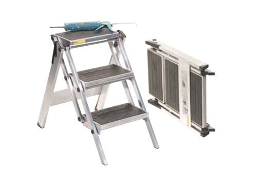 [223000460] 3-TRAILER WORK PLATFORMS. WIDE FOLDABLE COMPACT LARGE STEPS