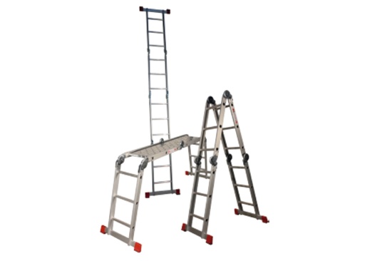 [223000470] VOUWLADDER 4X3 MET 2 STAB.BALKEN MET PLATFORM