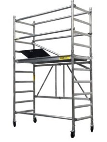 [224000280] FOLDING SCAFFOLDING SUPERPRO M-MAX WITH LEADING SET + PLATFORM W/HATCH