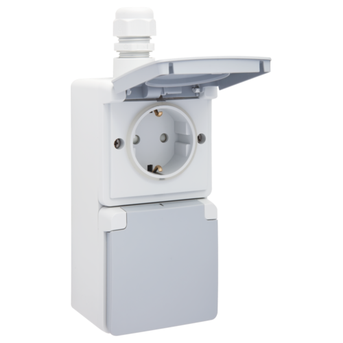 [242000155] NIKO SURFACE-MOUNTED WALL SOCKET HYDRO 700-37842 DOUBLE SOCKET
