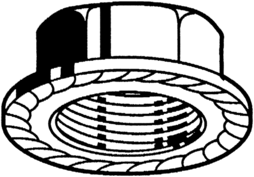 [254000665] BORGMOER RVS A2 D6923 (VERTAND) M3 (leverbaar per volle verp. 500st)