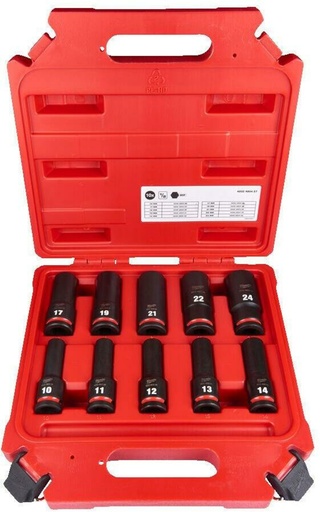 [260000330] IMPACT SOCKET SET STD-10PC + KOF 10-24mm 4932480457