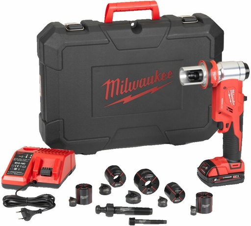 [260000540] MILWAUKEE M18™ M18 HKP-201CA HYDRAULISCHE ACCU PONSMACHINE INCLUSIEF PONSEN & MATRIJZEN 4933451204