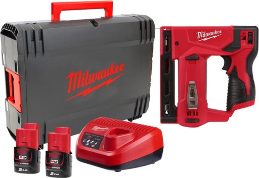 [260000635] MILWAUKEE CORDLESS MACHINE M12 BST-202X INCLUDING 2 x 2.0AH BATTERIES AND CHARGER IN CASE