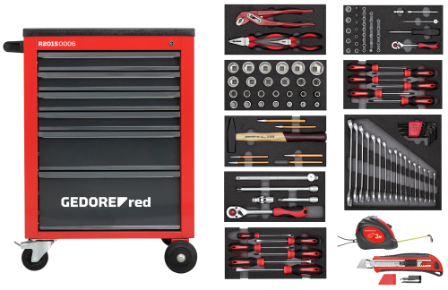 [306004450] TOOL SET IN TOOL MECHANIC RED R21560001, 3301667 118-piece