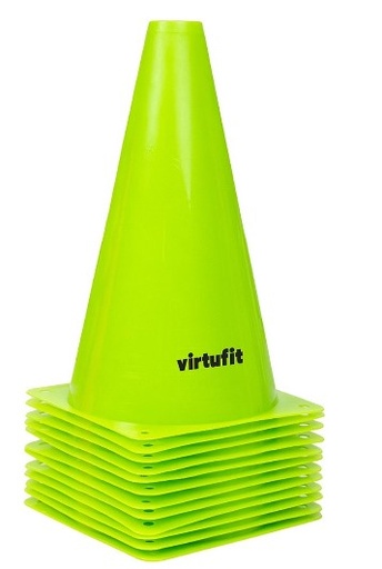 [972005985] SET of 12 DEPOSIT CONES 23cm GREEN PE VIRTUFIT