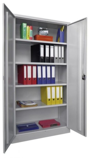 [974008230] UNIV. CABINET 1950x1000x500mm WITH CYLINDER LOCK WITH 4 SHELVES ON PEDESTRIAN BASE