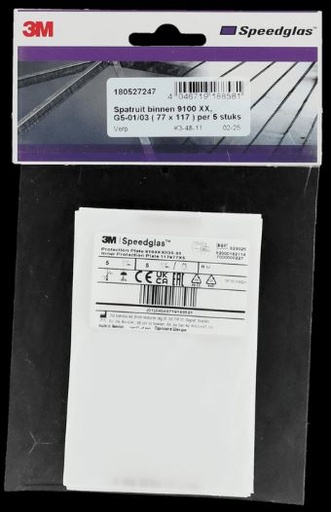 [001001990] BAG of 5 pcs 3M SPEEDGLAS SPLASH INSIDE G5-01/03 77X117 MM