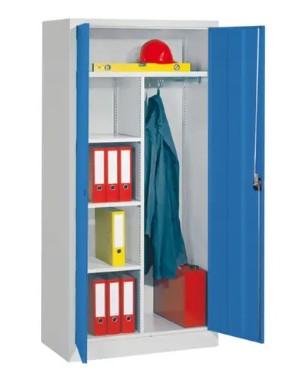 [974000550] FILE CABINET H1950xW1000xD500 MM HULL RAL7035 DOOR RAKL5012