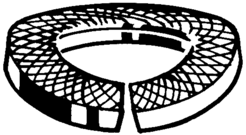 [051000900] BORGVEERRING DIN 128 M8 MECHANISCH VERZINKT GEEL GEPASSIVEERD