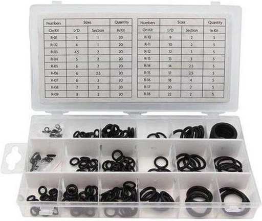 [051001645] ASS. ASBORGRINGEN STAAL DIN 6799  9T157 ( Ø 1,5-1,9-2,3-3,2-4-5-6-7-8)