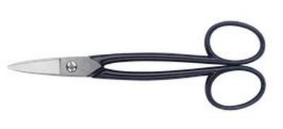 [079000145] Brass Scissors Black Lacquered 180mm + black sheath / No 1000V !