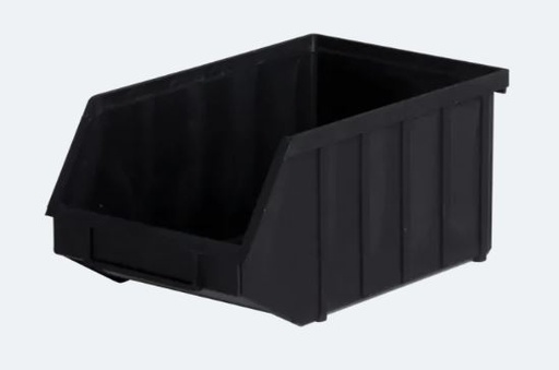 [096000015] STACKABLE BIN BLACK 130x150x240mm HxWxL (P2) NR-53 (per 12 pieces)
