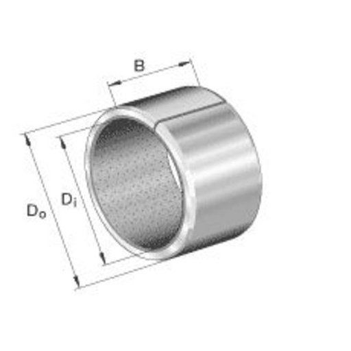 [107000010] SLIDING BEARING BUSH SBC 16X20X10 SINTER BRONZE DIMENSIONS: 16x20x10mm (IDxODxW)