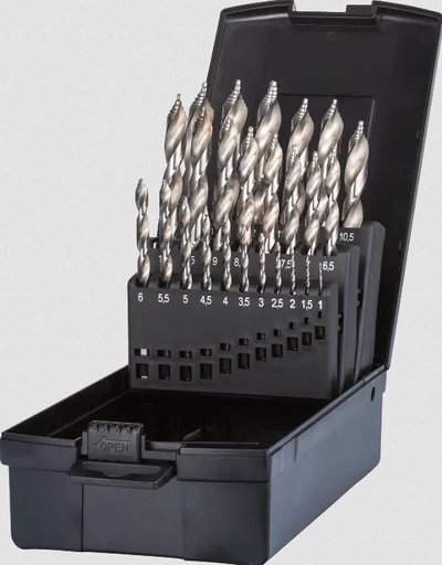 [128002625] BORENSET HSS D338 1-13X0,5mm GESLEPEN 19.139.1300  MET STEP POINT 25-DELIG