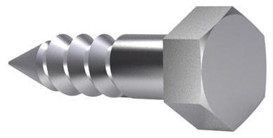 [255000450] WOOD THREADED BOLT D571 stainless steel A2 6x90