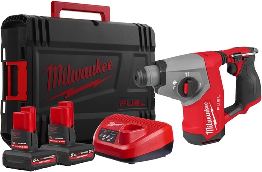 [260001435] MILWAUKEE M12 FHAC16-502X SDS-PLUS +HD BOX + CHARGER + 2X BATTERY M12 HB5