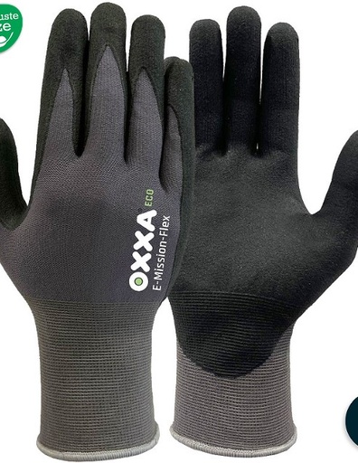 [094000030] PR. GLOVES OXXA E-MISSION-FLEX 52-200 BLACK/GREEN SIZE 11