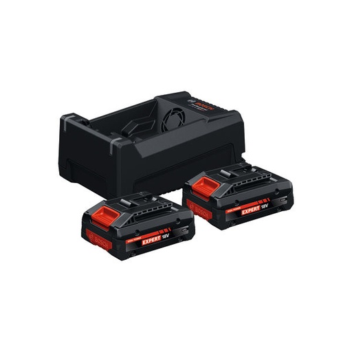[066000110] BOSCH EXPERT 2 x EXBA18V-40 + GAL 12V/18V-80 BATTERY STARTER SET TABLESS CELL 4.0Ah