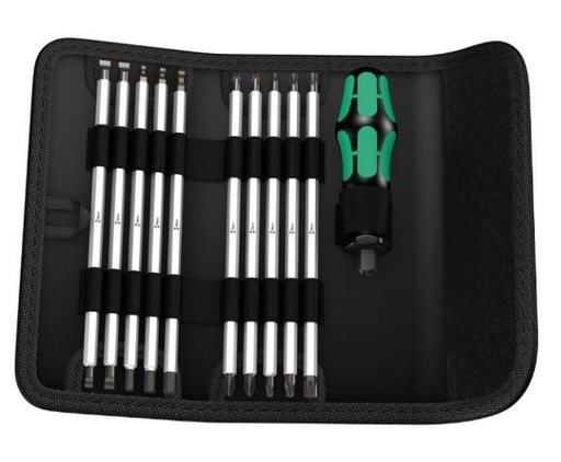 [165000485] WERA KRAFTFORM KOMPAKT 88/1 VARIO-SET 11 DELIGE SET DUBBELE BITS MET GREEP 82002990