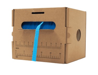 [978000845] ROLL of 200 mtr. TUBE MESH 15-25 mm BLUE IN DISPENSER BOX