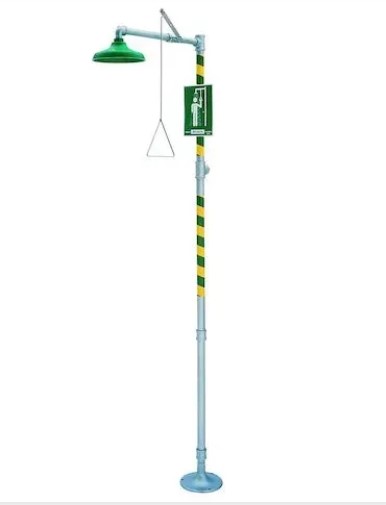 [976000130] HAWS 8100 AXION PLENSDOUCHE/NOODDOUCHE STAAND MODEL INCLUSIEF PICTOGRAM (EN 15154-1:2006) 