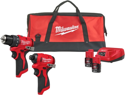 [260001245] MILWAUKEE M12™ M12 BLPP2D-202B POWER PACK ACCU MACHINESET & LADER C12 C 4933500139